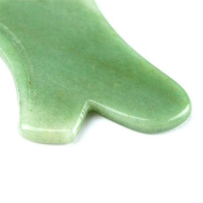 Massaggio del corpo per la cura della pelle Aventurine verde naturale Giada Gua Sha Logo personalizzato Guasha Strumento di bellezza facciale per ridurre le rughe