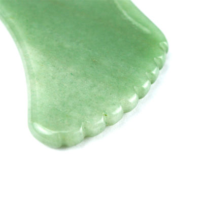 Massaggio del corpo per la cura della pelle Aventurine verde naturale Giada Gua Sha Logo personalizzato Guasha Strumento di bellezza facciale per ridurre le rughe