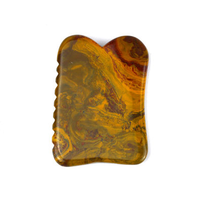 Massaggiatore Logo personalizzato Mookaite Massaggio corpo Strumenti per la bellezza Guasha Stone Scrapping per lifting facciale e drenaggio linfatico