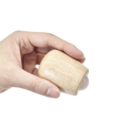 Personalizzabile palla di massaggio di giada maniglia di legno giada rullo per il massaggio del corpo e collo / faccia Gua Sha strumento di sollievo dallo stress