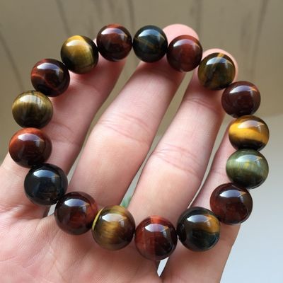 Braccialetto in pietra naturale per occhi di tigre accessorio di moda esotico colorato per amanti maschili e femminili
