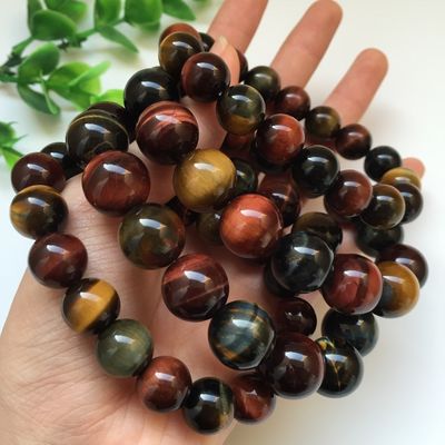 Braccialetto in pietra naturale per occhi di tigre accessorio di moda esotico colorato per amanti maschili e femminili