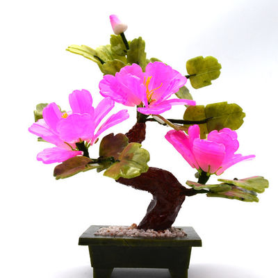 Disponibile logo personalizzato alberi da fiore di giada cinese alberi da fiore rosso decorativo alberi da cristallo per B2B Marke