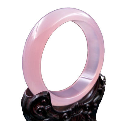 Art Collectible Pink Hibiscus Bracelet Natural Violet Jade Bracelet A Grade Gioielli Jade Bracelet Donne