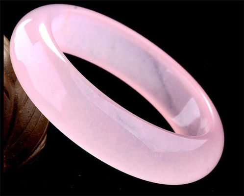 Art Collectible Pink Hibiscus Bracelet Natural Violet Jade Bracelet A Grade Gioielli Jade Bracelet Donne