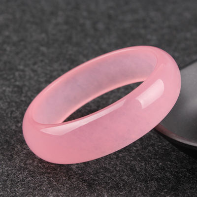Art Collectible Pink Hibiscus Bracelet Natural Violet Jade Bracelet A Grade Gioielli Jade Bracelet Donne