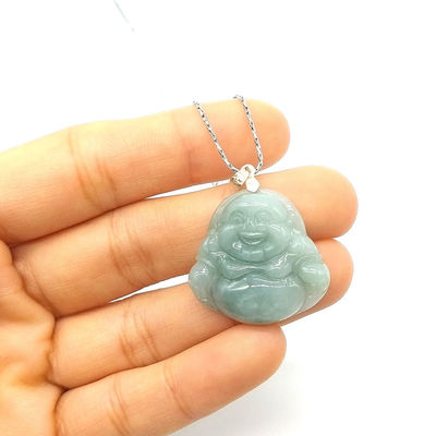 Caratteristica regionale Giada Giada Pendente Statua di Buddha Colletto con stile tradizionale cinese