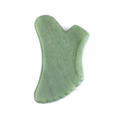 Aventurine verde Guasha Gua Sha Modalità strumento viso No abkgs-038 Per un drenaggio linfatico efficace e cura della pelle