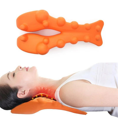 Supporto corporeo cuscino di massaggio cervicale portatile con massaggiatore ad acupressione e allungamento della schiena in cotone a memoria