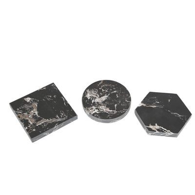 Caratteristica regionale Marmo naturale rotondo quadrato esagonale Tazza bianca tappetino Tazza da caffè Tazza da tè tappetini per bevande tappetini cuscinetti cucina domestica