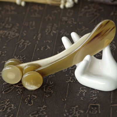 Yak Horn Gua Sha Board Bull Horn Body Massager Roller per il massaggio del corpo intero