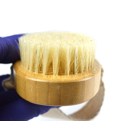 Maniglia di legno naturale Pelle di cinghiale Pelle esfoliante Bambù doccia spazzole da bagno Spazzole per asciugare il corpo Spazzola per la pulizia profonda