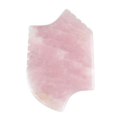 2024 Rose Quartz Gua Sha Massaggio Strumento Con Denti Naturale Piuma Cristallina Bellezza Massaggiatore Face Lifting Anti Aging Logo Rosa