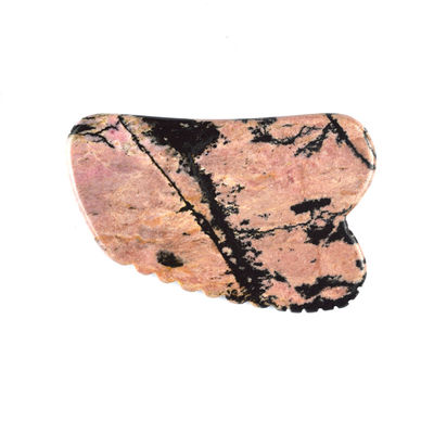 Attrezzature per il massaggio del corpo Pietra naturale di rhodonite Gua Sha Scraping Board per la bellezza facciale e massaggio dei tessuti profondi