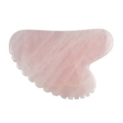 Massaggiatore Faciale Cuore Rosa a Forma di Rosa Quarzo Gua Sha Massaggio Strumento con denti Massaggiatore di Bellezza della Pelle Cristallina 2024