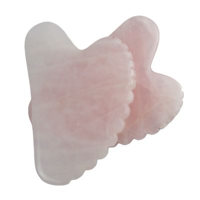 Massaggiatore Faciale Cuore Rosa a Forma di Rosa Quarzo Gua Sha Massaggio Strumento con denti Massaggiatore di Bellezza della Pelle Cristallina 2024