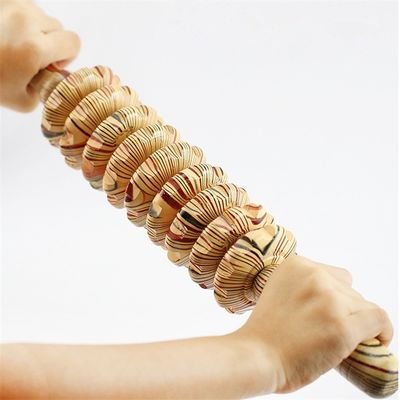 OEM ODM 38*5.5cm Roller di massaggio addominale in legno Massaggio del corpo Roller di giada