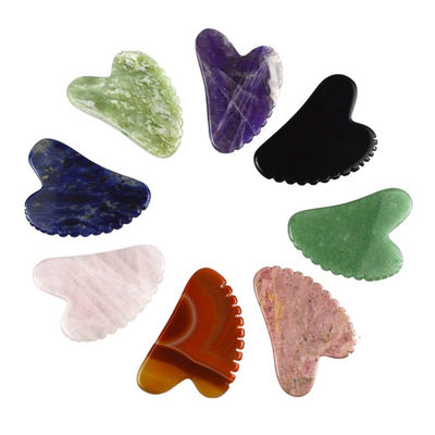 2024 Arrivi Naturale Forma Cuore Xiuyan Giada Gua Sha Scraping Board L'ultimo strumento di massaggio per il rilassamento del corpo intero