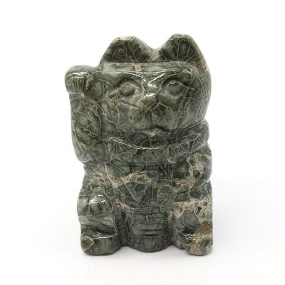 Figurina di gatto di agata scolpita a mano in stile Feng Shui per la guarigione e la decorazione degli animali