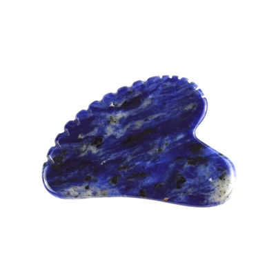 Strumento di lifting facciale Forma di cuore Pietra naturale Sodalite Gua Sha per l'auto-cura e il rilassamento del corpo