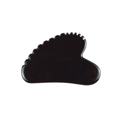 Forma naturale del cuore ossidiana Gua Sha Massaggio Strumento di raschiatura con denti Massaggio per la bellezza facciale Massaggio per la pelle Spa strumento per la cura della pelle