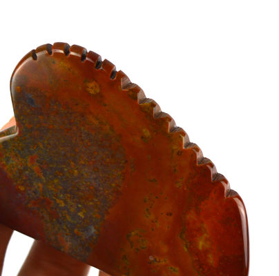 Funzione di massaggio muscolare 2024 Mookaite rosso naturale caldo Jasper Gua Sha Massager Logo personalizzato Cura della pelle Anti-invecchiamento Guarigione Pietra raschiatura Strumenti di massaggio