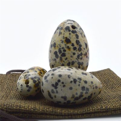 Uova calde dalmata di giaspo Yoni Set per donne 3 dimensioni Vibrating giada gemstone uova