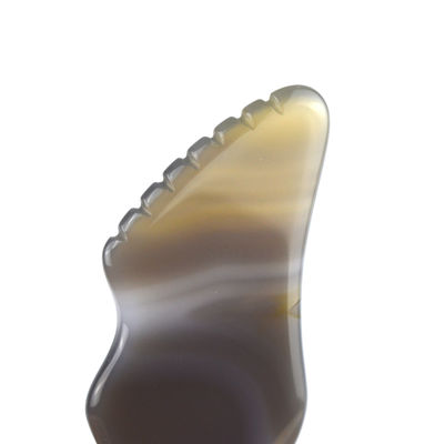 Attrezzature per il massaggio dei muscoli del corpo di tendenza White Agate Gua Sha Scraping Board per l'auto-cura e cura del corpo