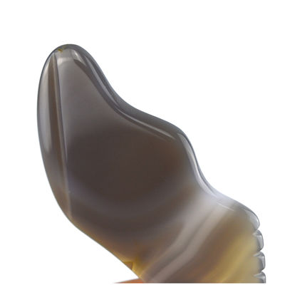 Attrezzature per il massaggio dei muscoli del corpo di tendenza White Agate Gua Sha Scraping Board per l'auto-cura e cura del corpo