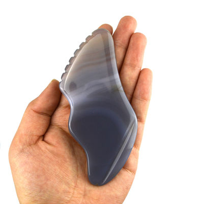 Attrezzature per il massaggio dei muscoli del corpo di tendenza White Agate Gua Sha Scraping Board per l'auto-cura e cura del corpo