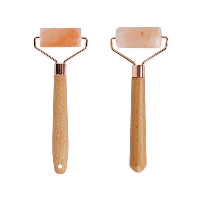 16.5*6.4*2.3cm Natural Himalayan Rock Salt Jade Face Roller per lifting facciale e rimozione delle rughe