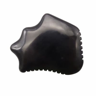 Tabella Gua Sha di ossidiana nera naturale per la cura della pelle