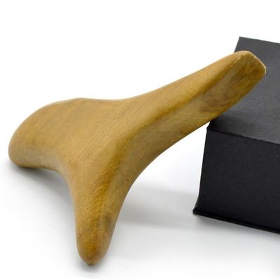 Proprietà Massaggiatore Legno naturale Triangolo Gua Sha Strumenti per il massaggio dei piedi Self-service attrezzature di bellezza