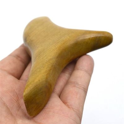 Proprietà Massaggiatore Legno naturale Triangolo Gua Sha Strumenti per il massaggio dei piedi Self-service attrezzature di bellezza