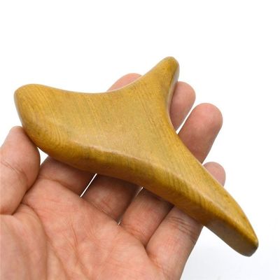 Proprietà Massaggiatore Legno naturale Triangolo Gua Sha Strumenti per il massaggio dei piedi Self-service attrezzature di bellezza