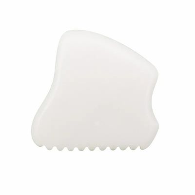 Logo personalizzato 2024 White Jade Gua Sha Strumenti per massaggi facciale e del collo Massaggiatore caldo Massaggiatore modalità No abk-2051