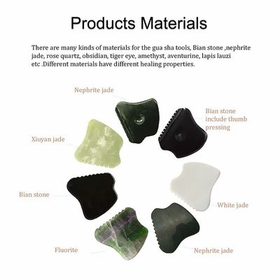 Logo personalizzato 2024 White Jade Gua Sha Strumenti per massaggi facciale e del collo Massaggiatore caldo Massaggiatore modalità No abk-2051