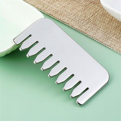 Massaggio del corpo e rilassamento del cuoio capelluto Acciaio inossidabile 304 Gua Sha pettine Scalp rilassamento e crescita dei capelli Testa Gua Sha strumento di massaggio