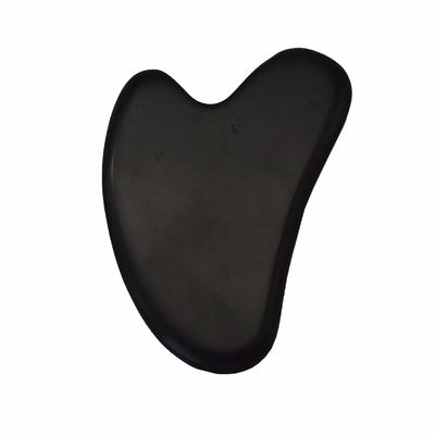 8*6cm Naturale Bian Nero Pietra Forma di Cuore Gua Sha Massaggio Strumento per Massaggio Faciale e Meditazione