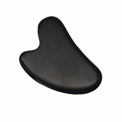 8*6cm Naturale Bian Nero Pietra Forma di Cuore Gua Sha Massaggio Strumento per Massaggio Faciale e Meditazione