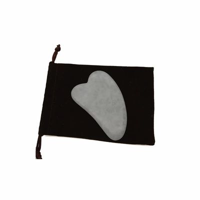 Strumento portatile Gua Sha in giada bianca per massaggi muscolari efficaci e cura della bellezza