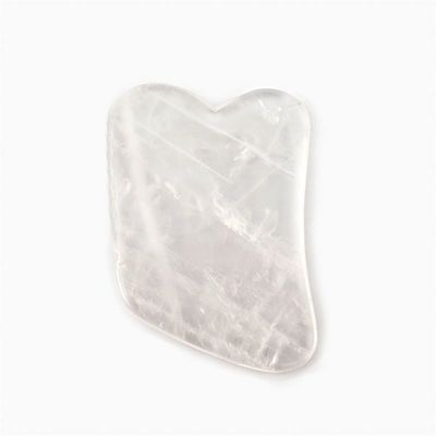 Strumento di massaggio facciale Quarzo chiaro strumento di raschiatura Gua Sha per SPA e trattamento di agopuntura