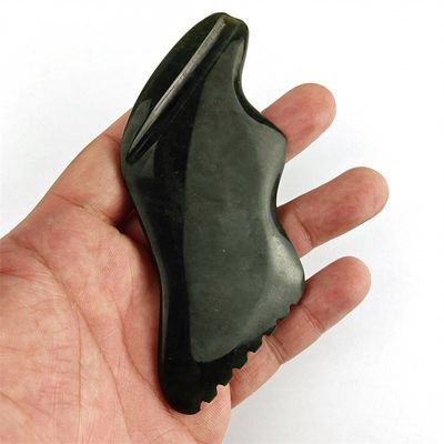 Nefrite naturale Gua Sha Board Massaggiatore Faciale con Certificato Sì Logo personalizzato Strumenti di massaggio Faciale Spa