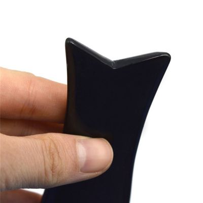 Strumenti di massaggio a forma di pesce di ossidiana Gua Sha Scraping per il logo personalizzato