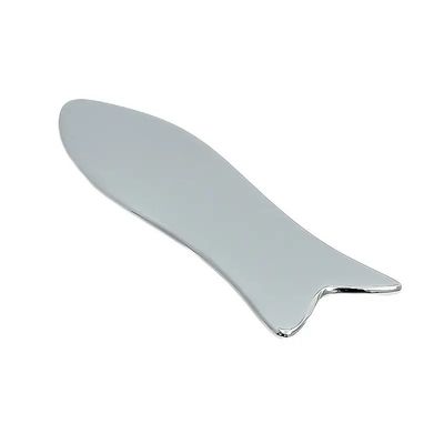 2024 Strumento di massaggio facciale portatile in acciaio inossidabile a forma di pesce caldo Gua Sha strumento per lifting facciale e ringiovanimento della pelle