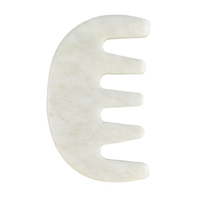Massaggiatore per il centro benessere cinese naturale bianco Xiuyan Giada Gua Sha raschiatura pettine per il 2024 Strumenti di massaggio di tendenza