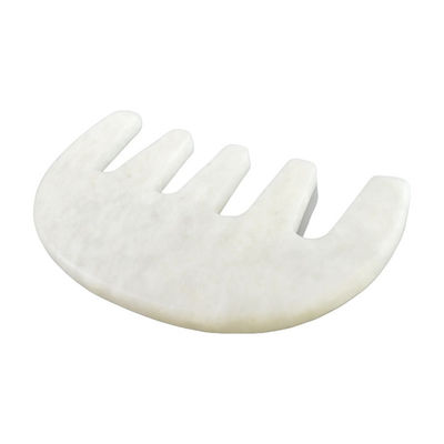 Massaggiatore per il centro benessere cinese naturale bianco Xiuyan Giada Gua Sha raschiatura pettine per il 2024 Strumenti di massaggio di tendenza