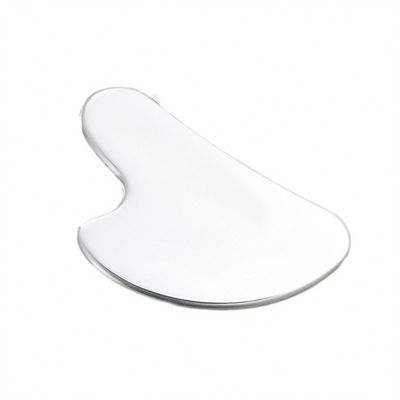 Logo personalizzato Strumento per la cura della pelle in acciaio inossidabile Tavola Gua Sha a forma di cuore per lifting facciale Massaggiatore metallico