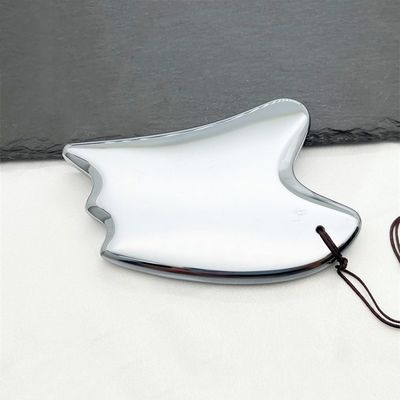 Cornice naturale Terahertz Gua Sha Massaggio Faciale Strumento Massaggiatore a forma di cuore argento per raschiare e trattare i punti di trigger