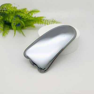Disponibile il logo personalizzatod Terahertz argento Gua Sha Massaggio Strumento di raschiatura per la bellezza facciale Skin Spa